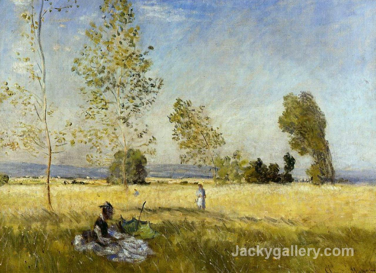 Meadow at Bezons by Claude Monet paintings reproduction